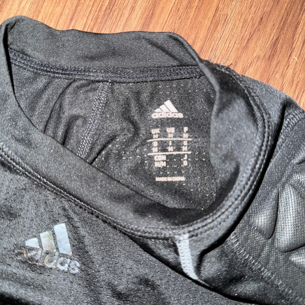 Adidas Black Sports Top with Gray Accents - Picture 2 of 2